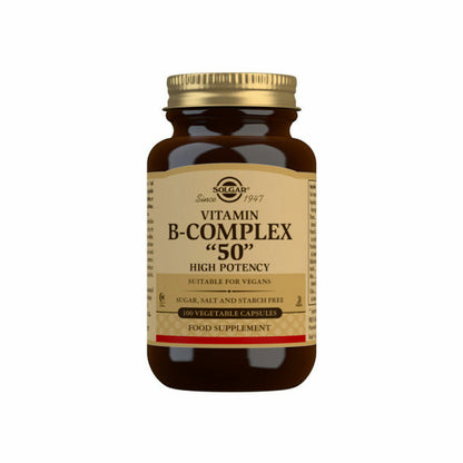 Complejo vitamínico B 50 de alta potencia Solgar Complex 100 cápsulas