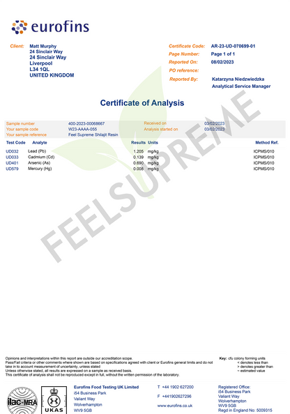 Resina de Shilajit Altai